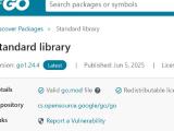 Go standard library on Go's package website.